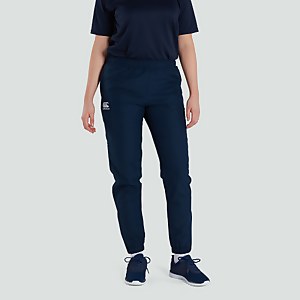 WOMENS CLUB PLAIN TAPERED CUFF TRACK PANTS NAVY