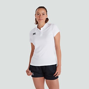 WOMENS CLUB DRY POLO SHIRT WHITE