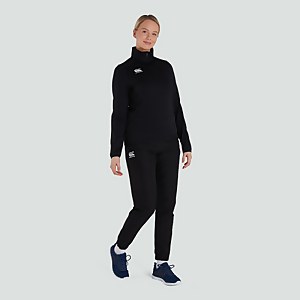 WOMENS CLUB 1/4 ZIP MID LAYER TRAINING TOP BLACK