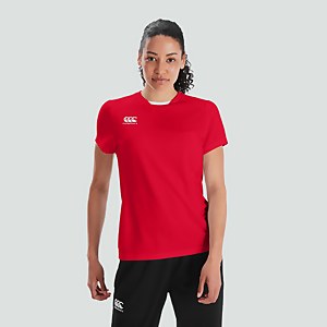 WOMENS CLUB DRY TEE RED