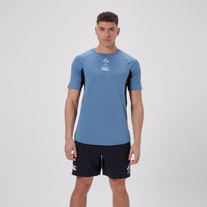 MENS IRELAND SUPERLIGHT TRAINING TEE BLUE/BLACK