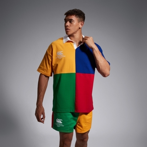 ADULT UNISEX HARLEQUIN BLOCK SHORT SLEEVE RUGBY JERSEY