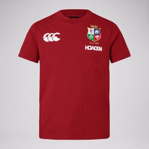 JUNIOR UNISEX BRITISH & IRISH LIONS COTTON JERSEY TEE RED